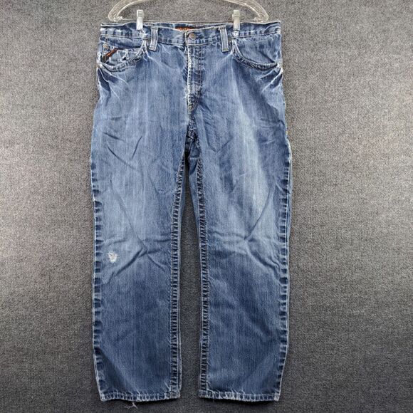 Ariat FR Men's M4 Low Rise Boot Jeans Blue Size 36x30 Set of 2 100% Cotton - Picture 9 of 16